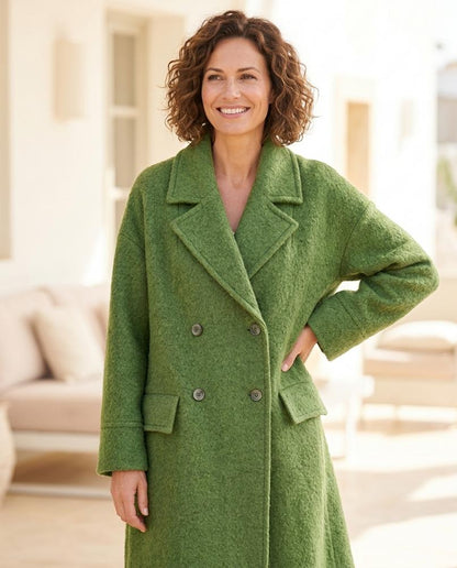 ExpressOutlet24 - Runul | Double-Breasted Textured Coat Women