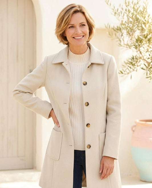 ExpressOutlet24 - Miguk | Single-Breasted Straight-Cut Coat Women