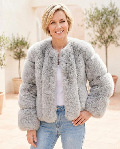 ExpressOutlet24 - Yibod | Faux-Fur Cropped Jacket Women