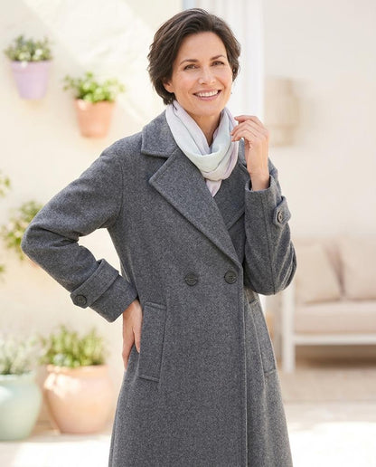ExpressOutlet24 - Sosir | Double-Breasted Lined Coat Women