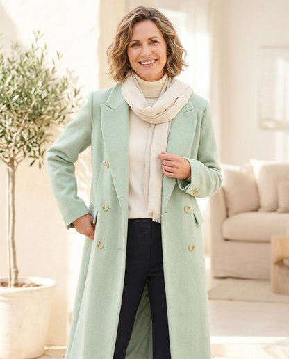 ExpressOutlet24 - Ritot | Double-Breasted Notched Lapel Coat Women