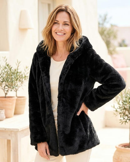 ExpressOutlet24 - Vusor | Hooded Faux Fur Coat Women