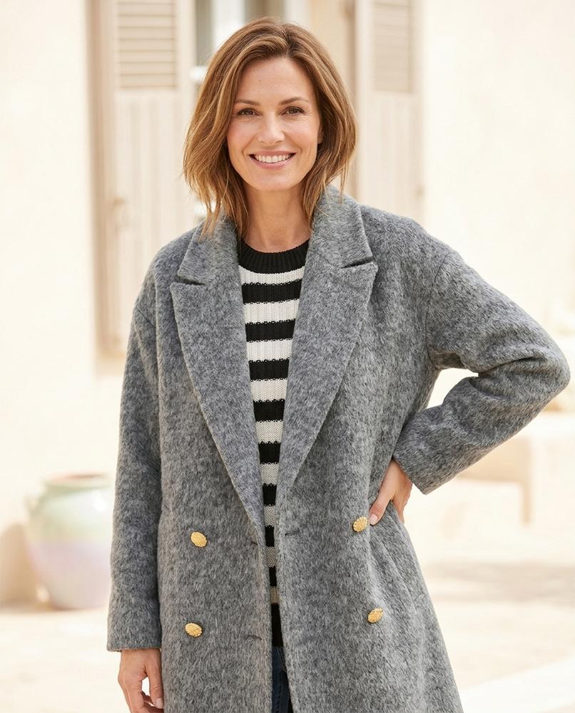 ExpressOutlet24 - Maziv | Double-Breasted Wool Coat Women