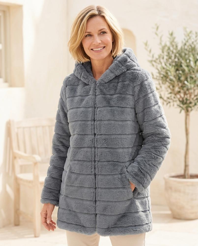 ExpressOutlet24 - Curik | Hooded Faux Fur Coat Women