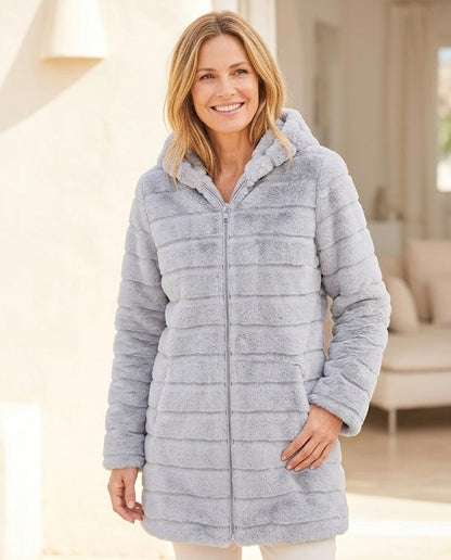 ExpressOutlet24 - Curik | Hooded Faux Fur Coat Women