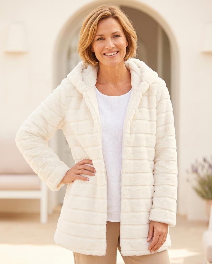 ExpressOutlet24 - Curik | Hooded Faux Fur Coat Women
