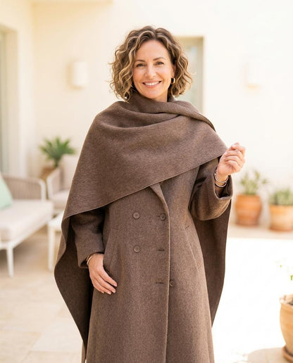 ExpressOutlet24 - Yomil | Draped Double-Breasted Coat Women