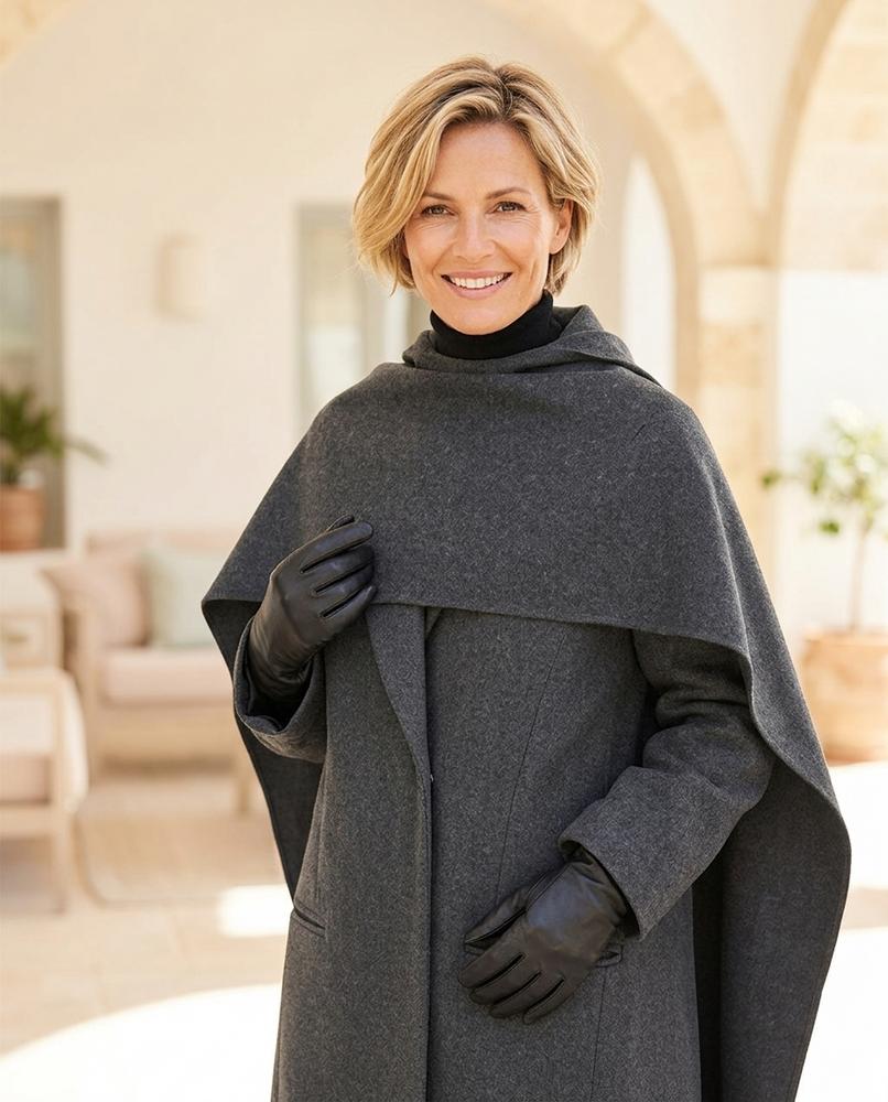 ExpressOutlet24 - Yomil | Draped Double-Breasted Coat Women