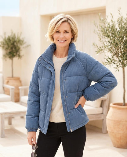 ExpressOutlet24 - Aarom | Padded Corduroy Jacket Women