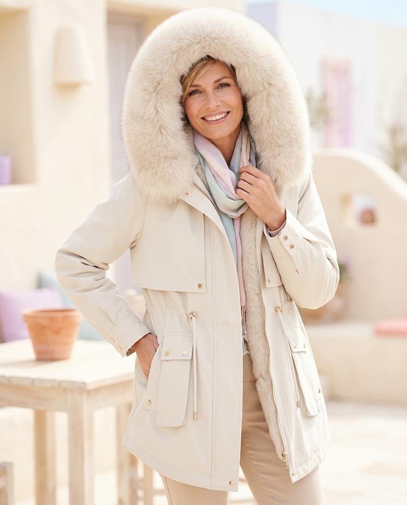 ExpressOutlet24 - Luzer | Fur-Trimmed Lined Jacket Women