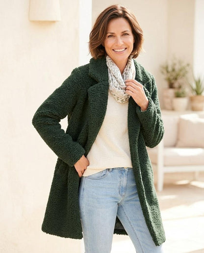 ExpressOutlet24 - Vinar | Textured Lapel-Collar Coat Women