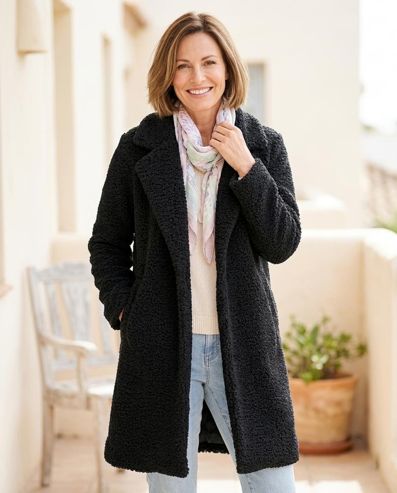 ExpressOutlet24 - Vinar | Textured Lapel-Collar Coat Women