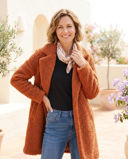 ExpressOutlet24 - Vinar | Textured Lapel-Collar Coat Women