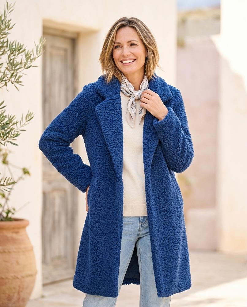 ExpressOutlet24 - Vinar | Textured Lapel-Collar Coat Women