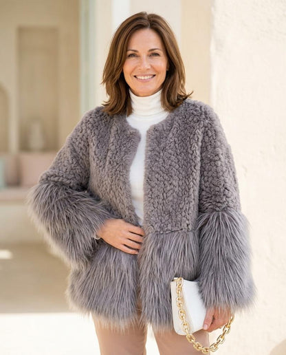 ExpressOutlet24 - Mekor | Collarless Textured Jacket Women