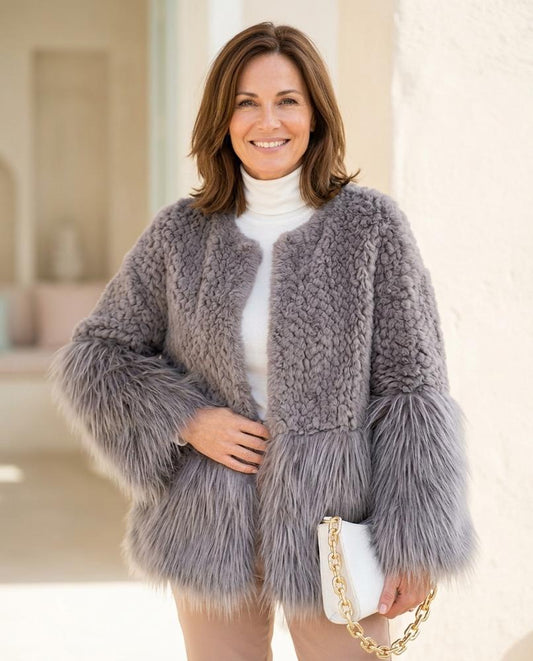 ExpressOutlet24 - Mekor | Collarless Textured Jacket Women