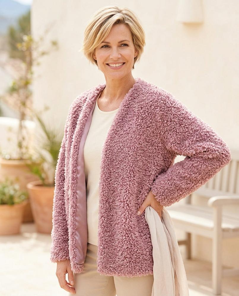 ExpressOutlet24 - Tibir | Textured Collarless Jacket Women