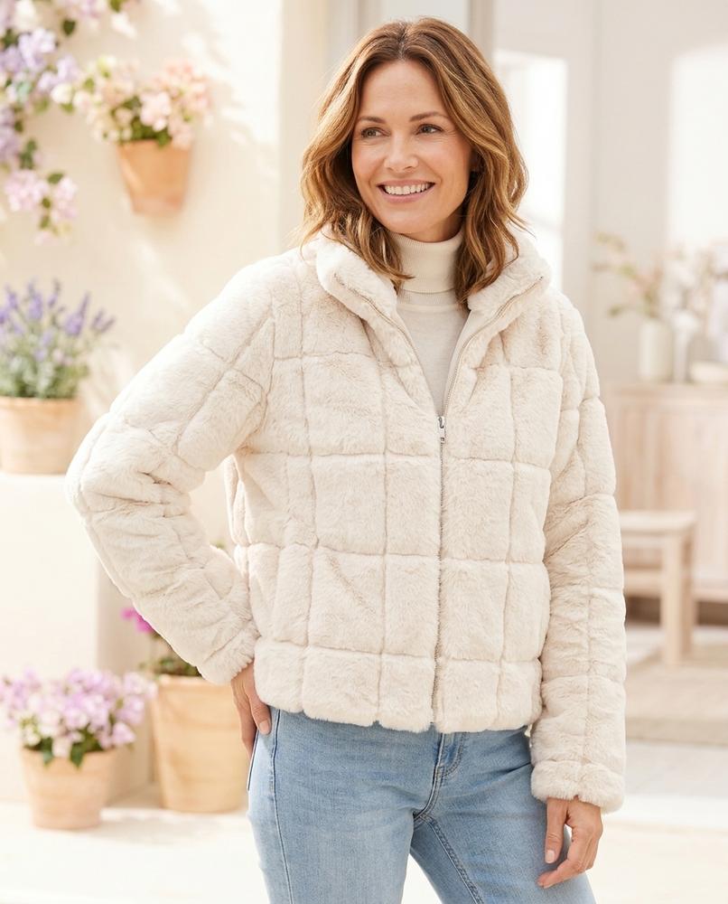ExpressOutlet24 - Rezem | Quilted Faux-Fur Jacket Women