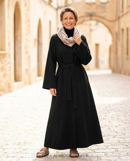 ExpressOutlet24 - Vusil | Open-Front Shawl Collar Coat Women