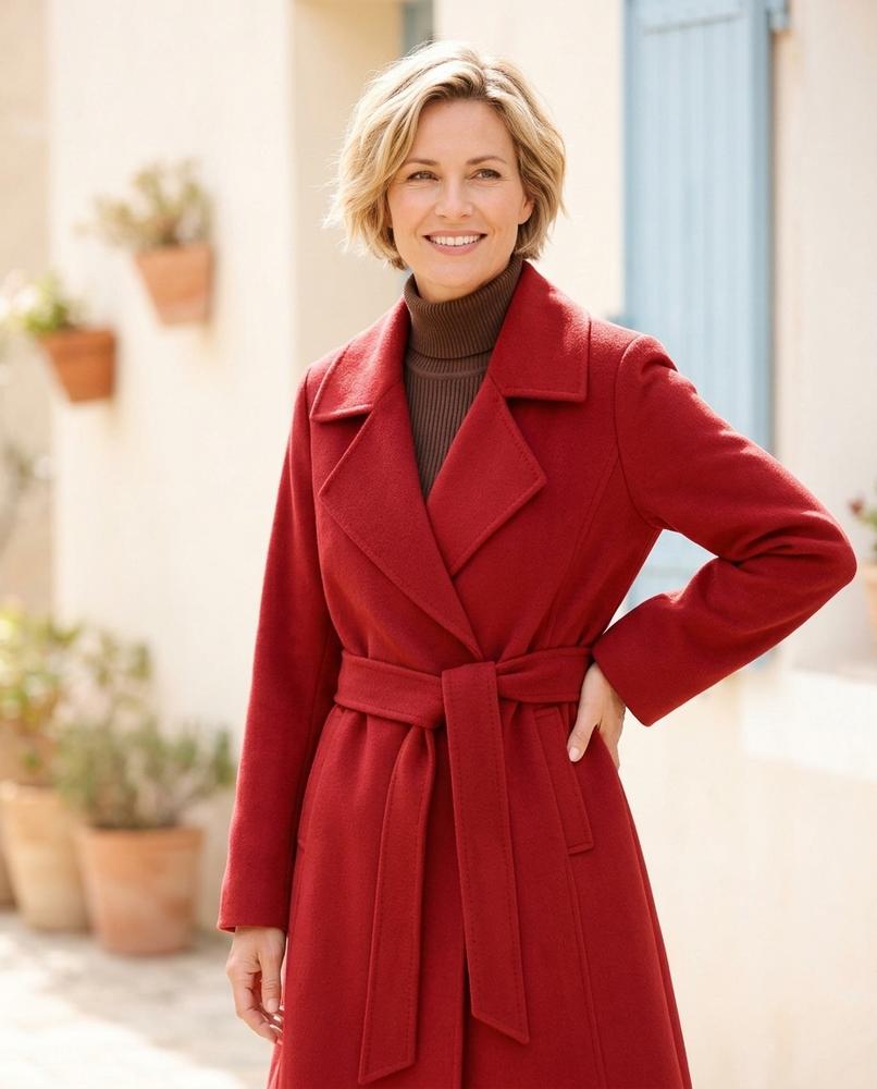 ExpressOutlet24 - Kunon | Belted Wool Coat Women
