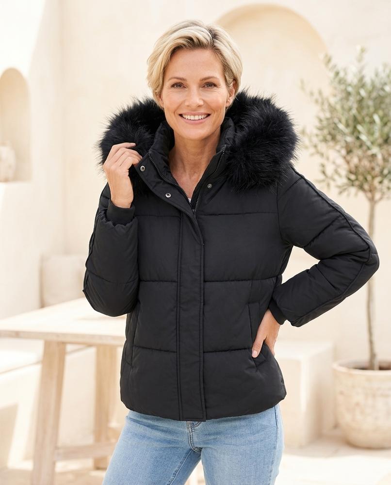 ExpressOutlet24 - Zaful | Padded Fur-Trimmed Jacket Women