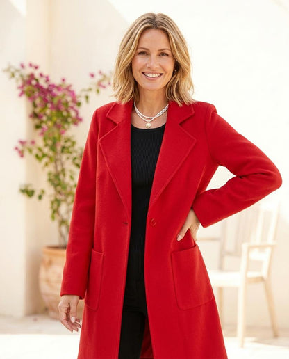 ExpressOutlet24 - Dulom | Notched Lapel Single-Breasted Coat Women