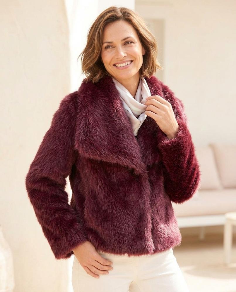 ExpressOutlet24 - Kadat | Faux Fur Shawl Collar Jacket Women