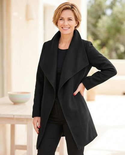 ExpressOutlet24 - Lakot | Open-Front Piped-Trim Coat Women