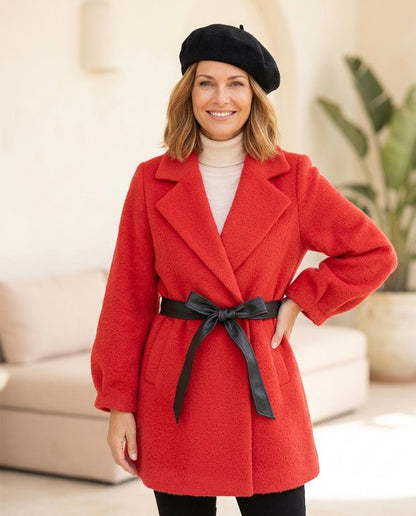 ExpressOutlet24 - Liror | Textured Belted Coat Women