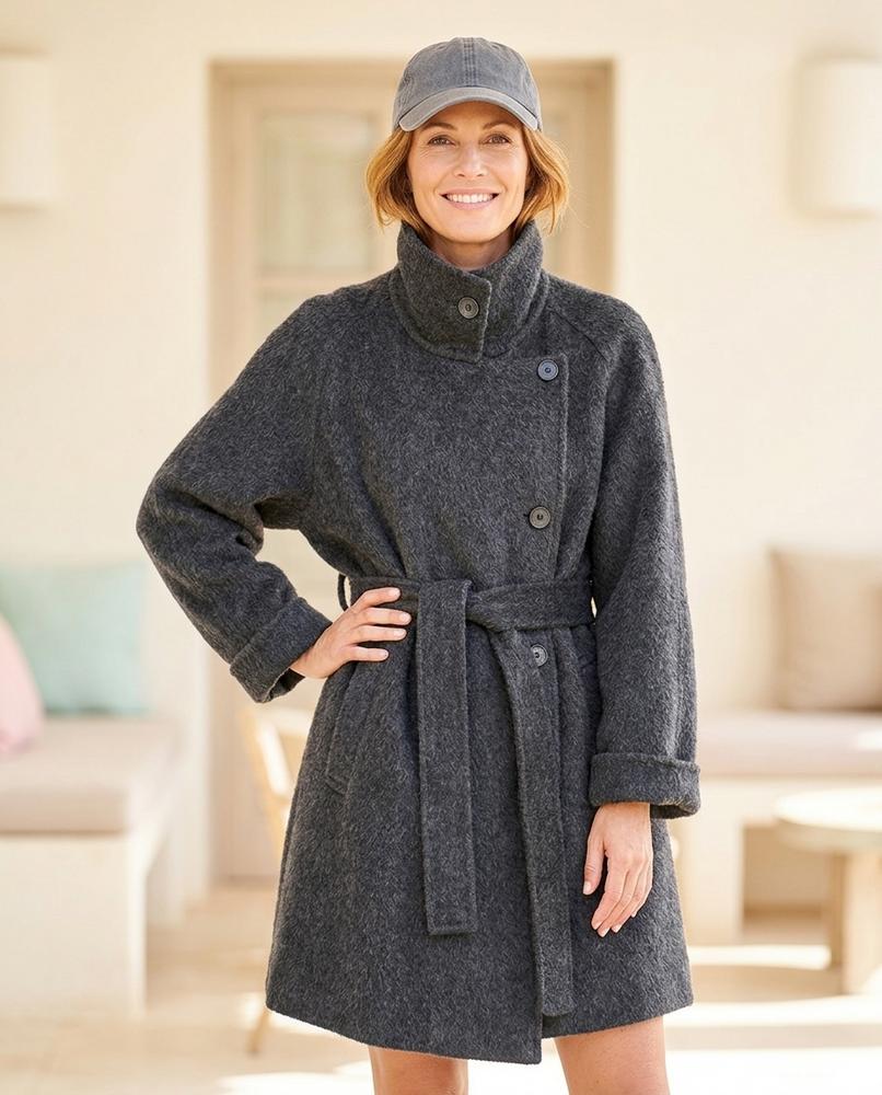 ExpressOutlet24 - Kokov | High-Collar Belted Coat Women