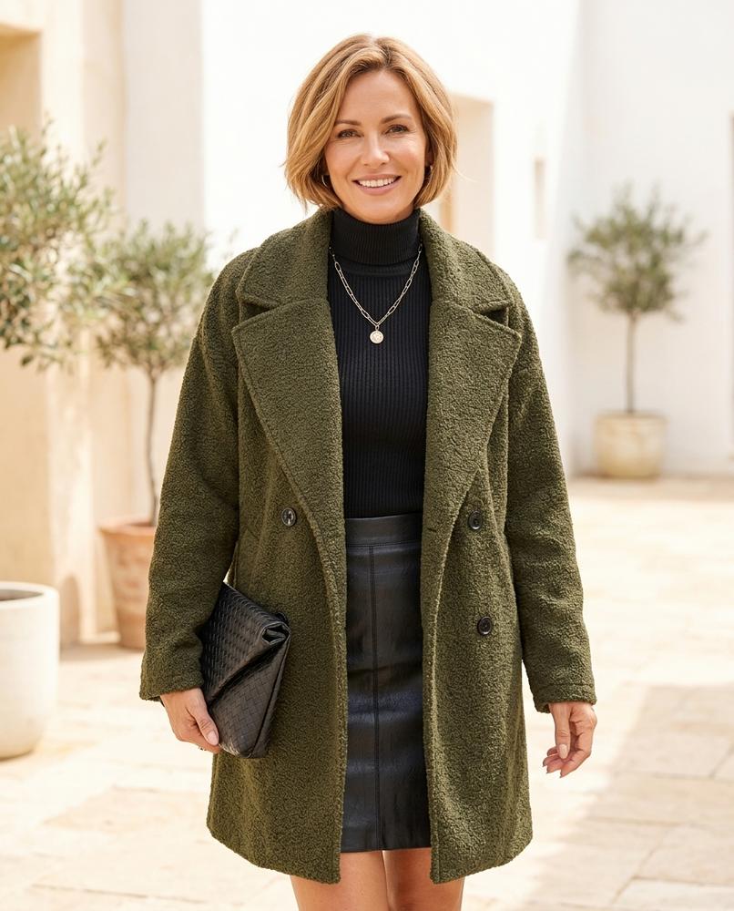 ExpressOutlet24 - Cizol | Structured Double-Breasted Coat Women