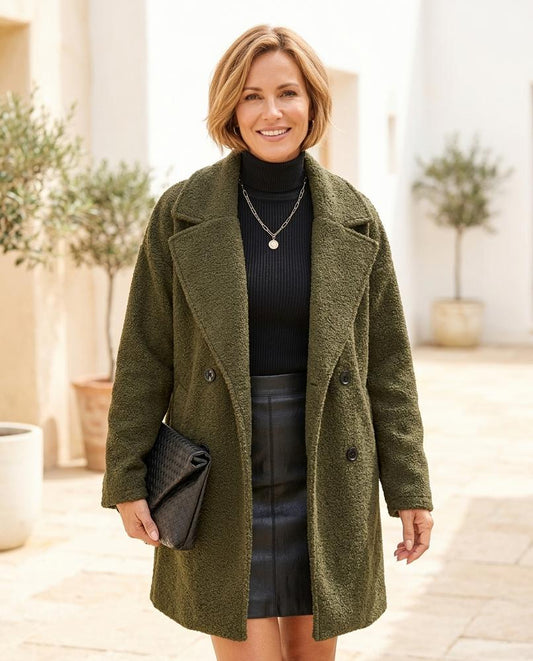 ExpressOutlet24 - Cizol | Structured Double-Breasted Coat Women