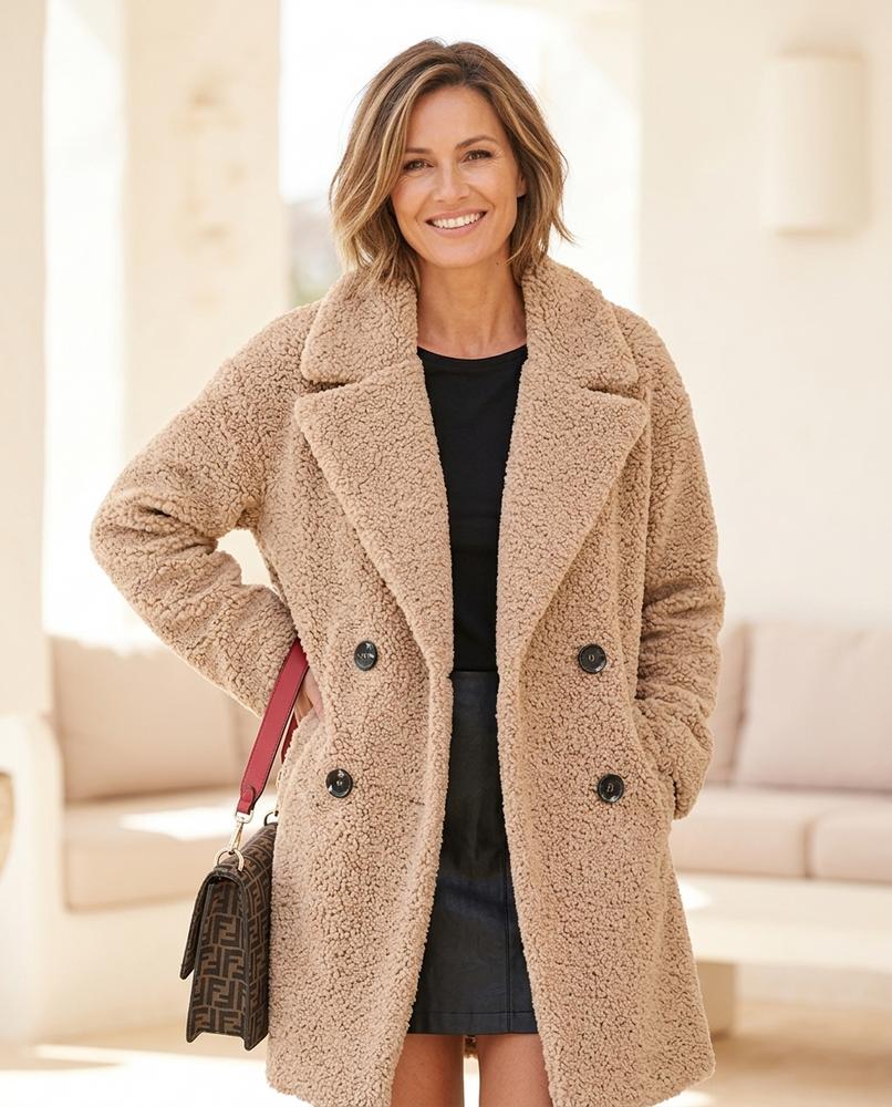 ExpressOutlet24 - Cizol | Structured Double-Breasted Coat Women