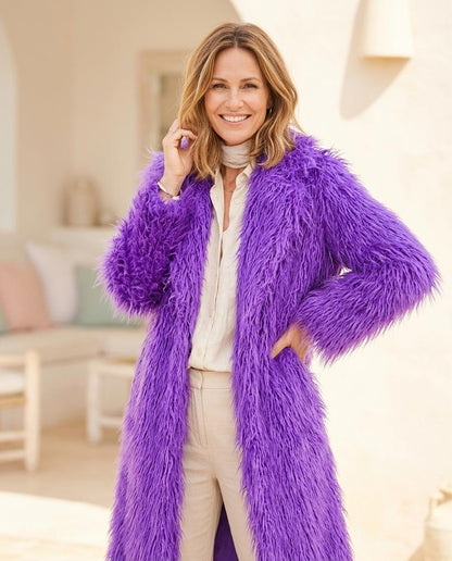 ExpressOutlet24 - Dabol | Shaggy Closureless Coat Women