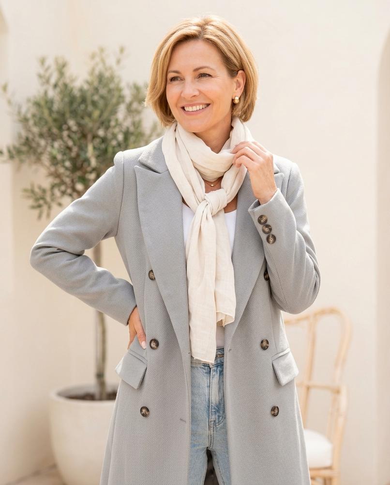 ExpressOutlet24 - Dedot | Double-Breasted Notched Lapel Coat Women