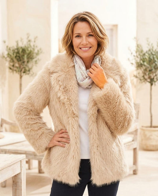 ExpressOutlet24 - Rihus | Faux-Fur Open-Front Coat Women