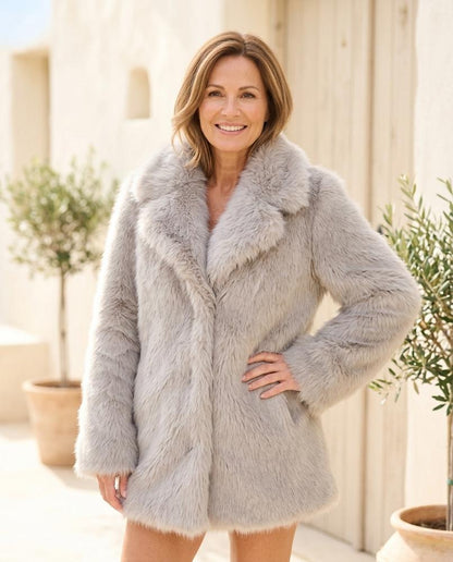 ExpressOutlet24 - Rihus | Faux-Fur Open-Front Coat Women