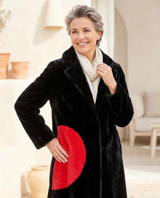 ExpressOutlet24 - Kedin | Faux Fur Two-Tone Coat Women