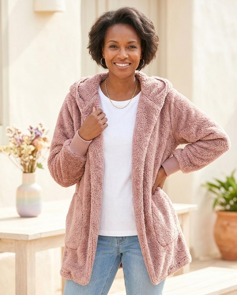 ExpressOutlet24 - Nupot | Plush Hooded Coat Women