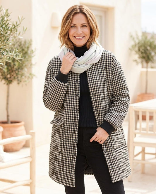 ExpressOutlet24 - Rehek | Quilted Checked Coat Women