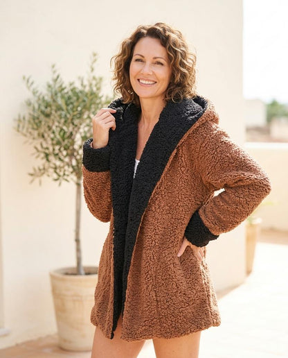 ExpressOutlet24 - Rohar | Hooded Textured Coat Women