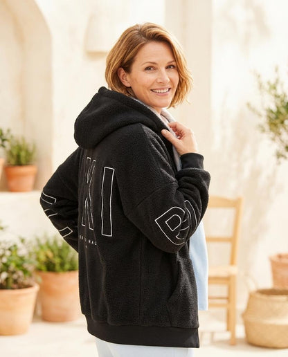 ExpressOutlet24 - Ranon | Sherpa Lettered Hoodie Women