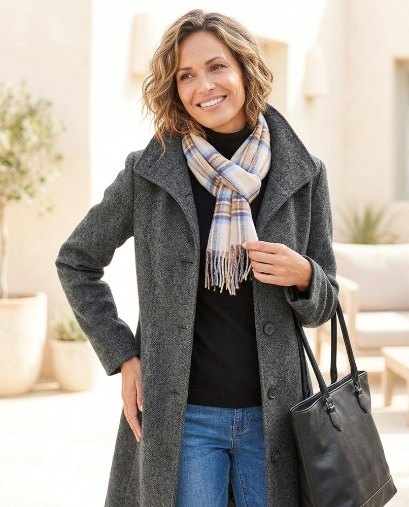 ExpressOutlet24 - Zanor | Textured Buttoned Coat Women