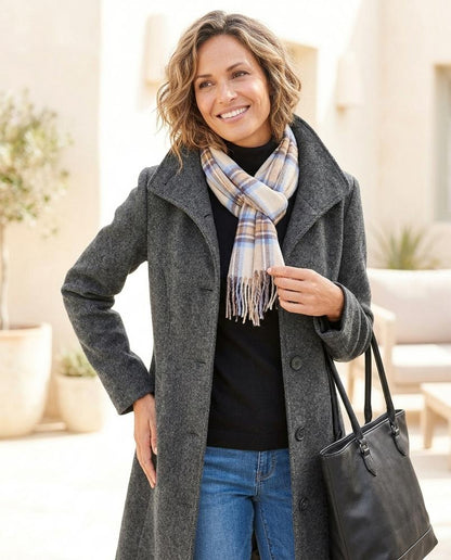 ExpressOutlet24 - Zanor | Textured Buttoned Coat Women