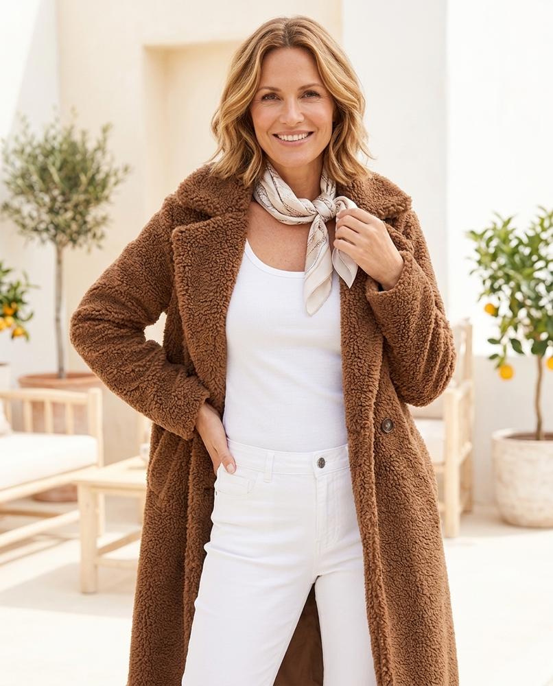 ExpressOutlet24 - Tuwik | Plush Longline Coat Women