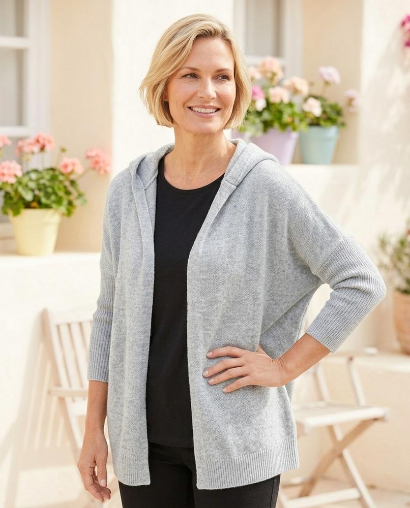 ExpressOutlet24 - Raven | Open-Front Textured Knit Cardigan Women