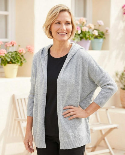 ExpressOutlet24 - Raven | Open-Front Textured Knit Cardigan Women