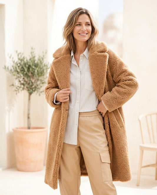 ExpressOutlet24 - Yizek | Faux-Fur Longline Coat Women