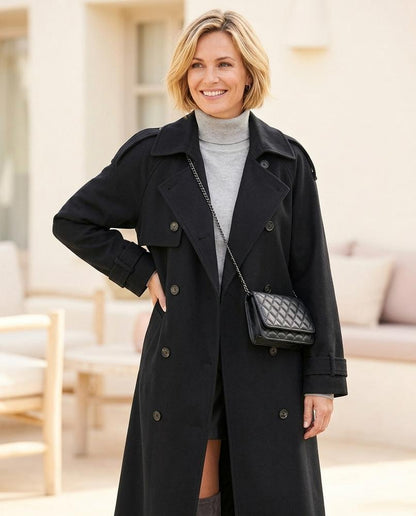 ExpressOutlet24 - Zinam | Double-Breasted Longline Coat Women