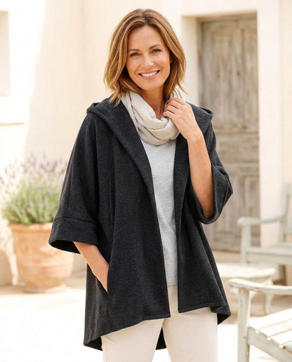 ExpressOutlet24 - Kuvuv | Hooded Open-Front Cardigan Women